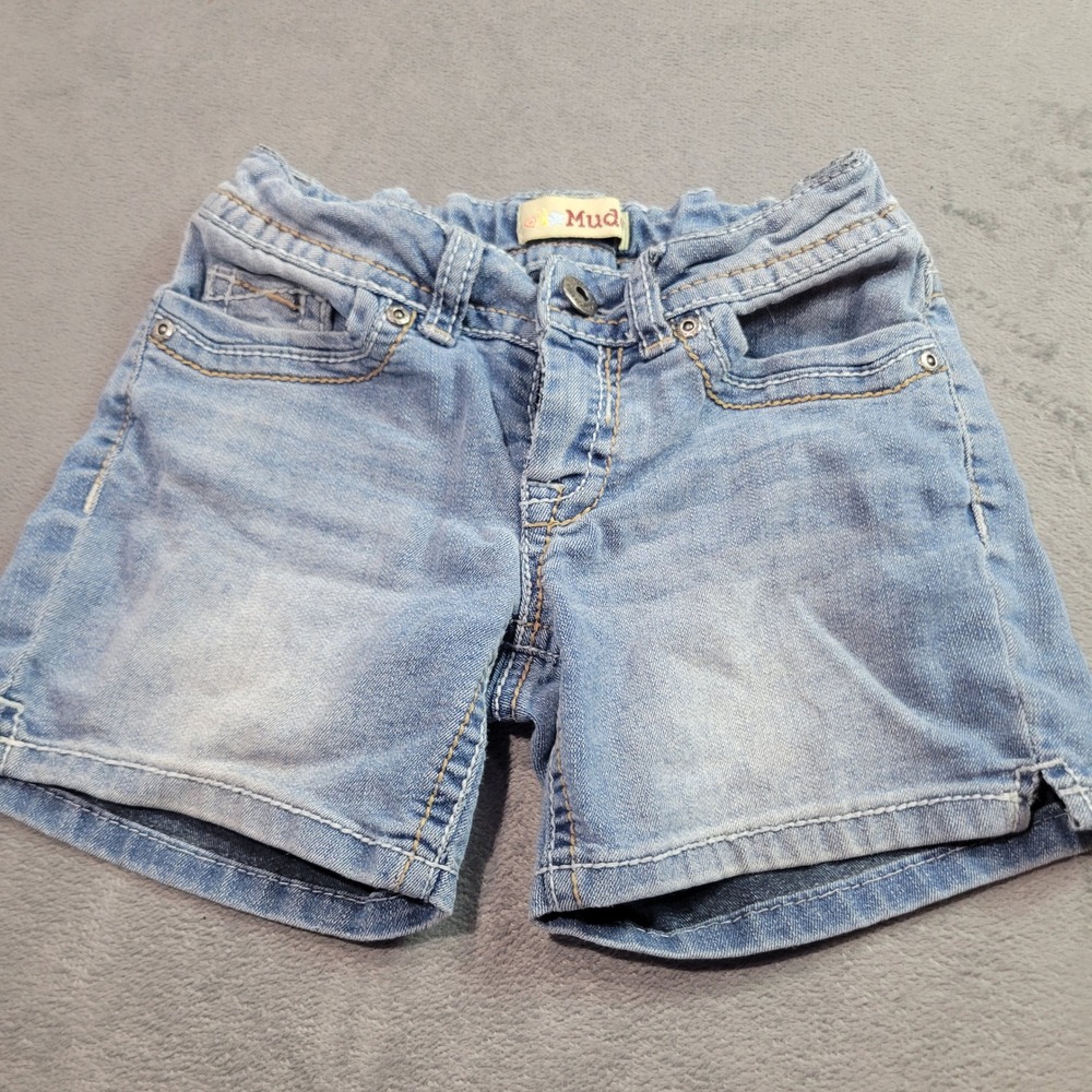 Mudd Girls Light Wash Denim‎ Shorts Size 10 Embroidered Pockets DMDR155021